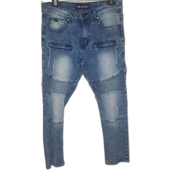 Phat Farm Skinny Fit Moto Jeans 30x30 - Picture 1 of 14